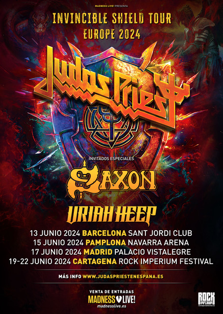 Gira de Judas Priest + Saxon + Uriah Heep en junio de 2024