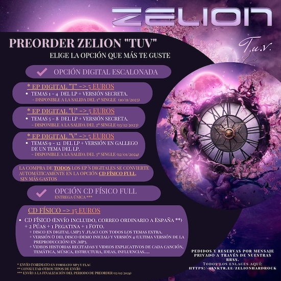 ZELION: Segundo single de su nuevo disco TUV